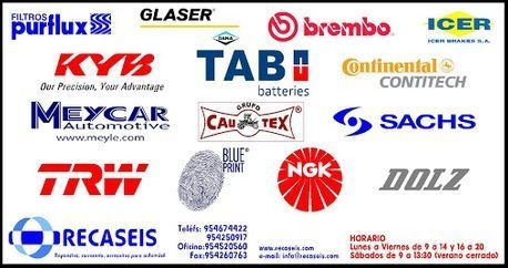 Un montón de logotipos sobre un fondo blanco, uno de los cuales es Brembo.