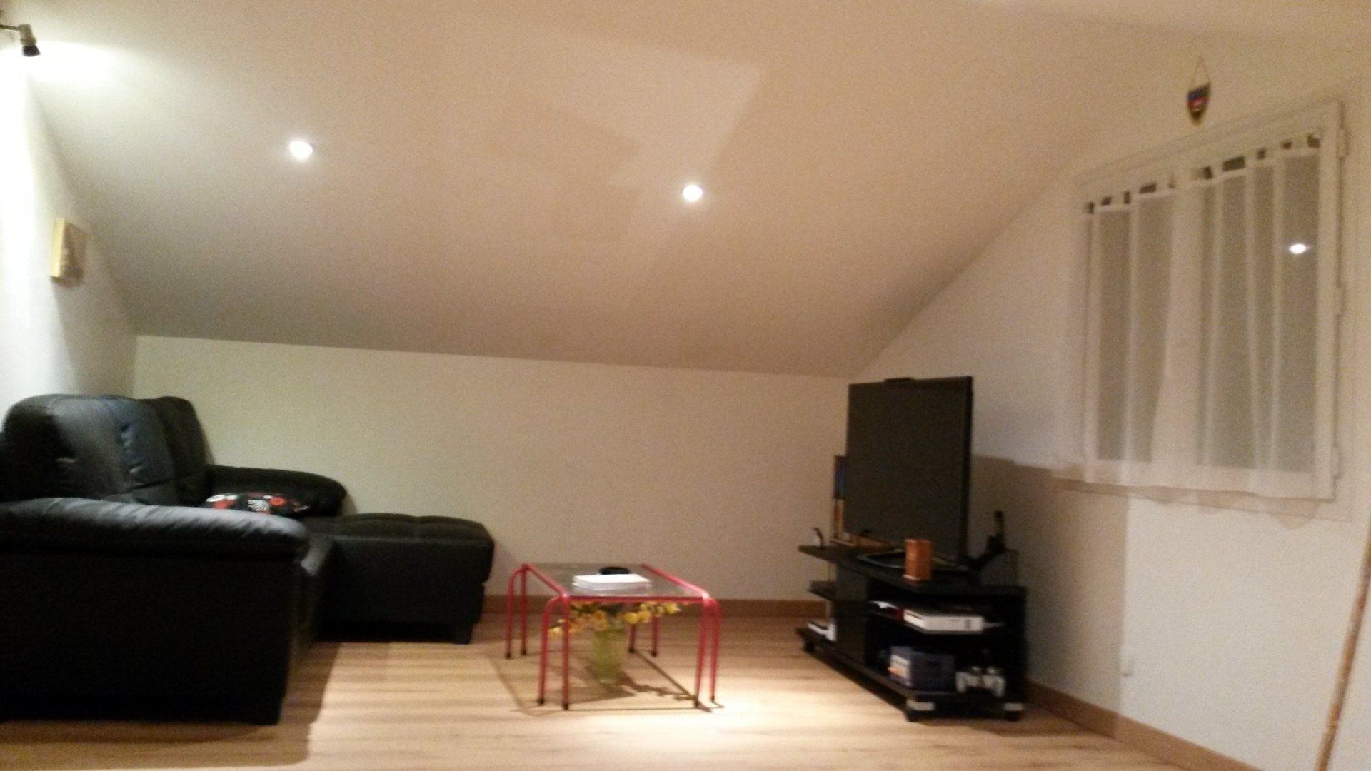 Aménagement de combles habitables coté salon après