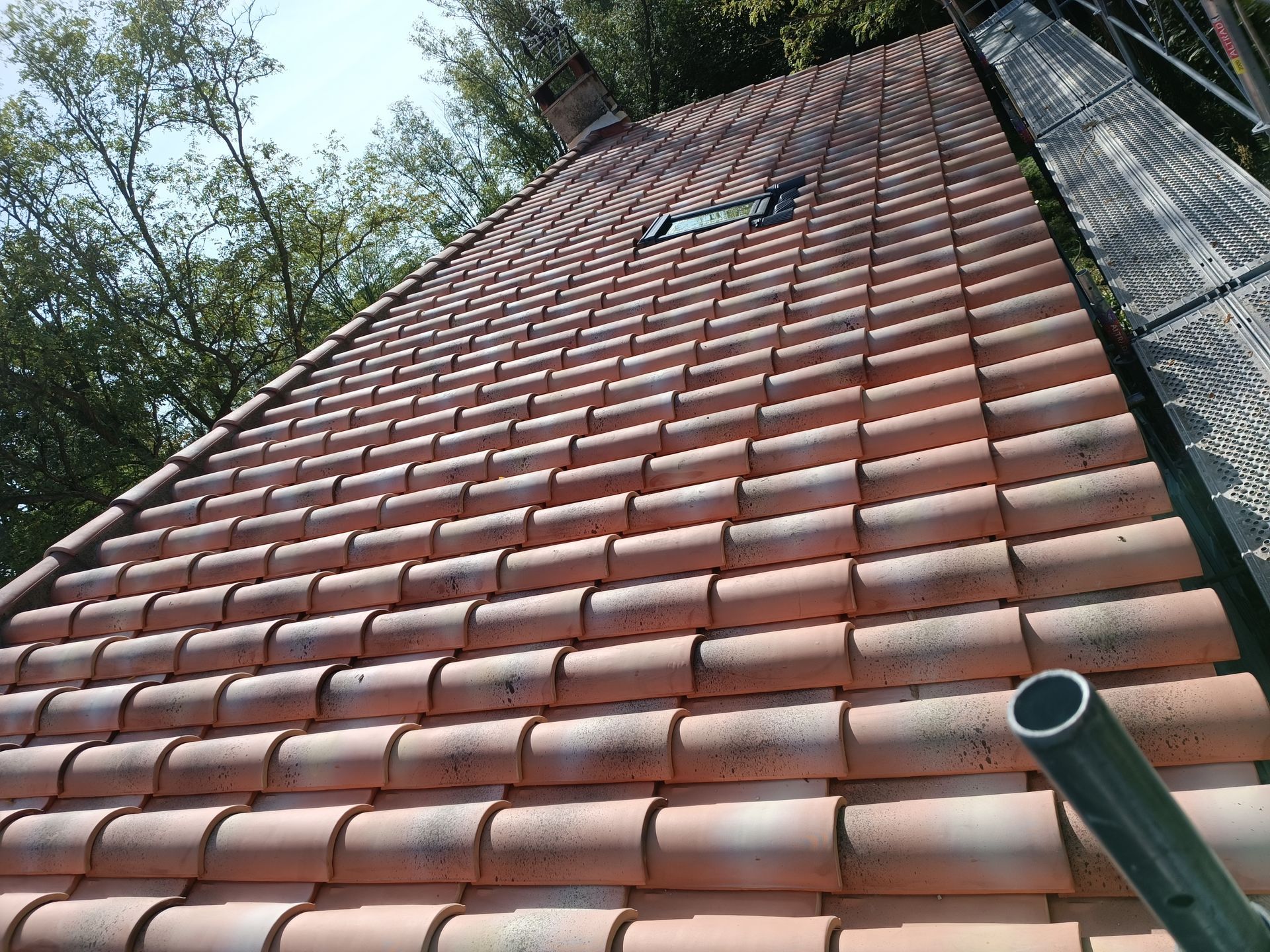 Toiture en cours de rénovation