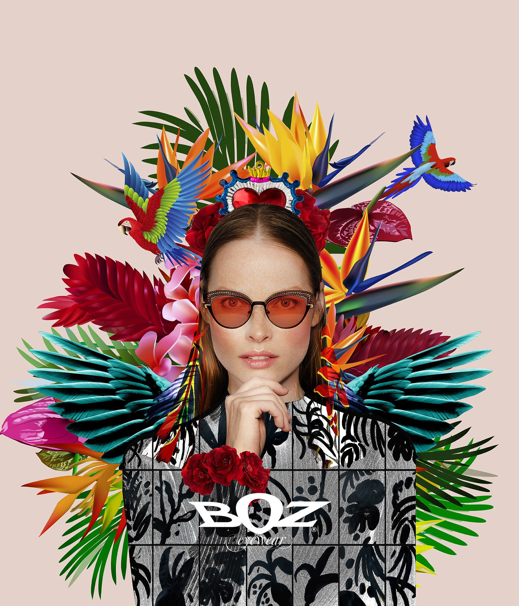 Mannequin avec lunette blanche