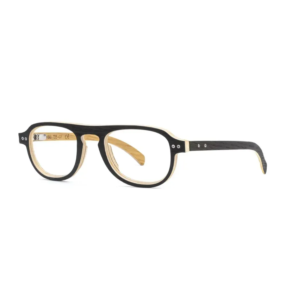 Lunette rectangulaire marron foncé