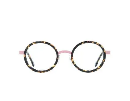 Lunette marron avec branche rose