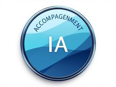 Sceau bleu foncé et blanc : texte « MAÎTRE PRATICIEN PNL ».