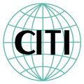 Logo CITI : Texte noir « CITI » superposé à un globe de couleur turquoise.