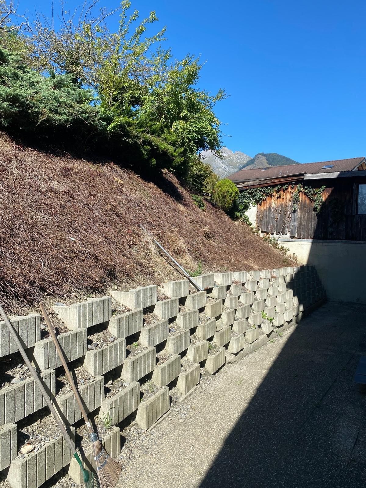 Remise en état talus Valais 