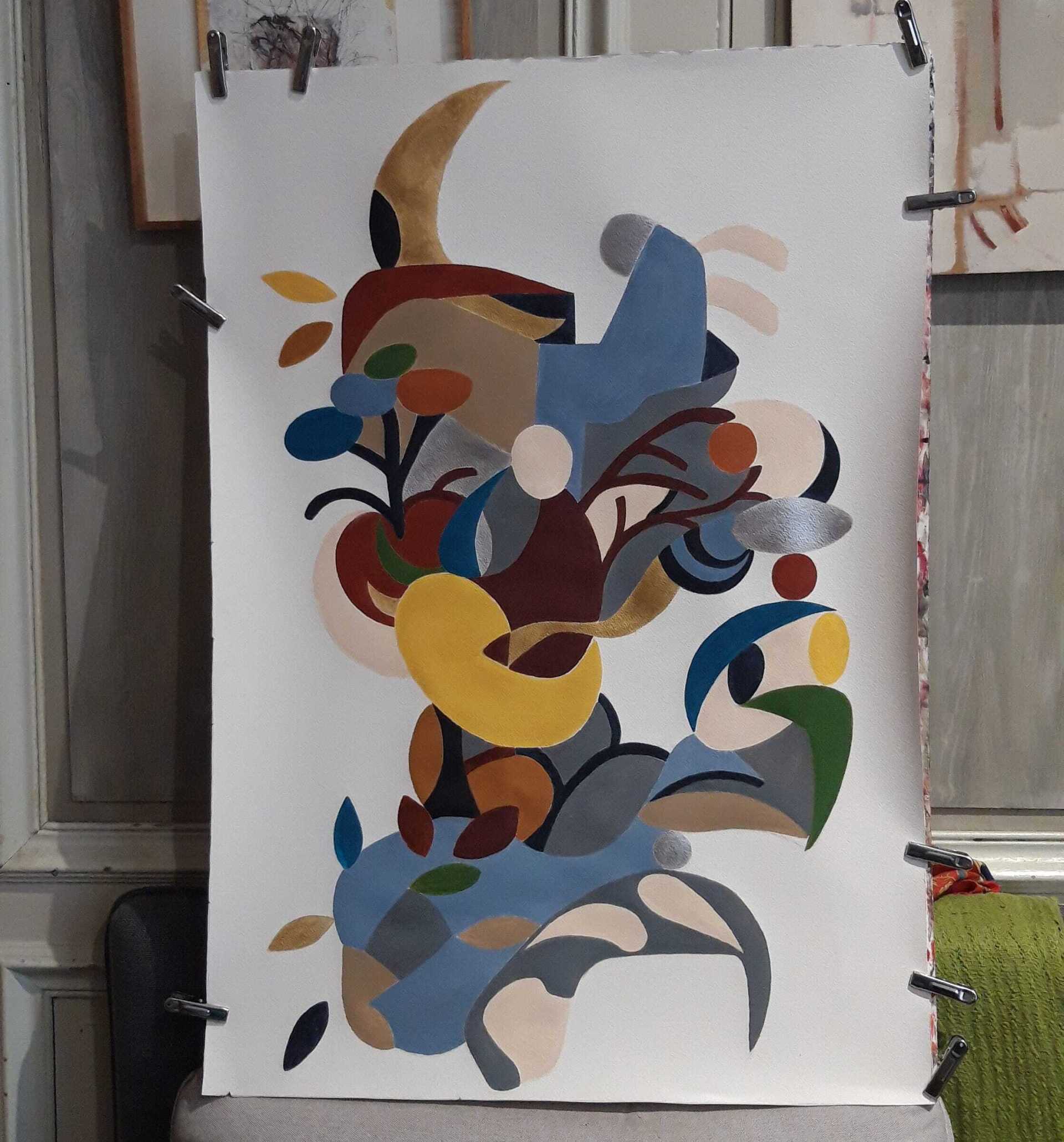 Peinture sur toile blanche