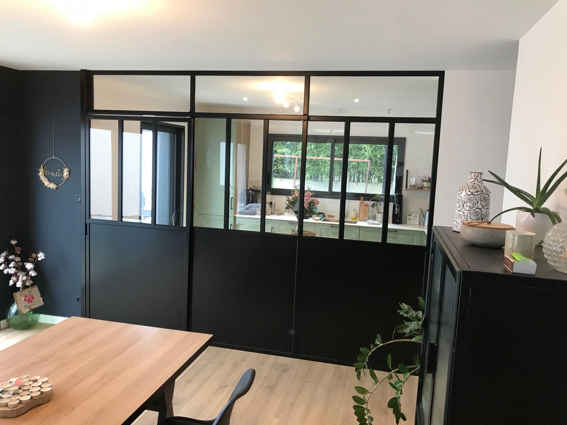 Cloison de verre chez un particulier 