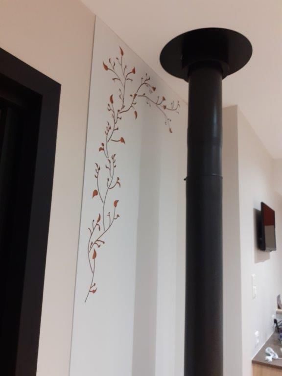 Photos de mobilier fait sur-mesure de décoration murale peinte sur le mur 