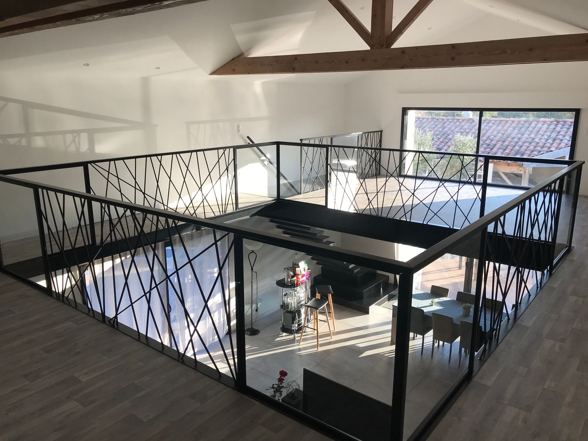 Gard-corps vitré mezzanine RB Projet Métal