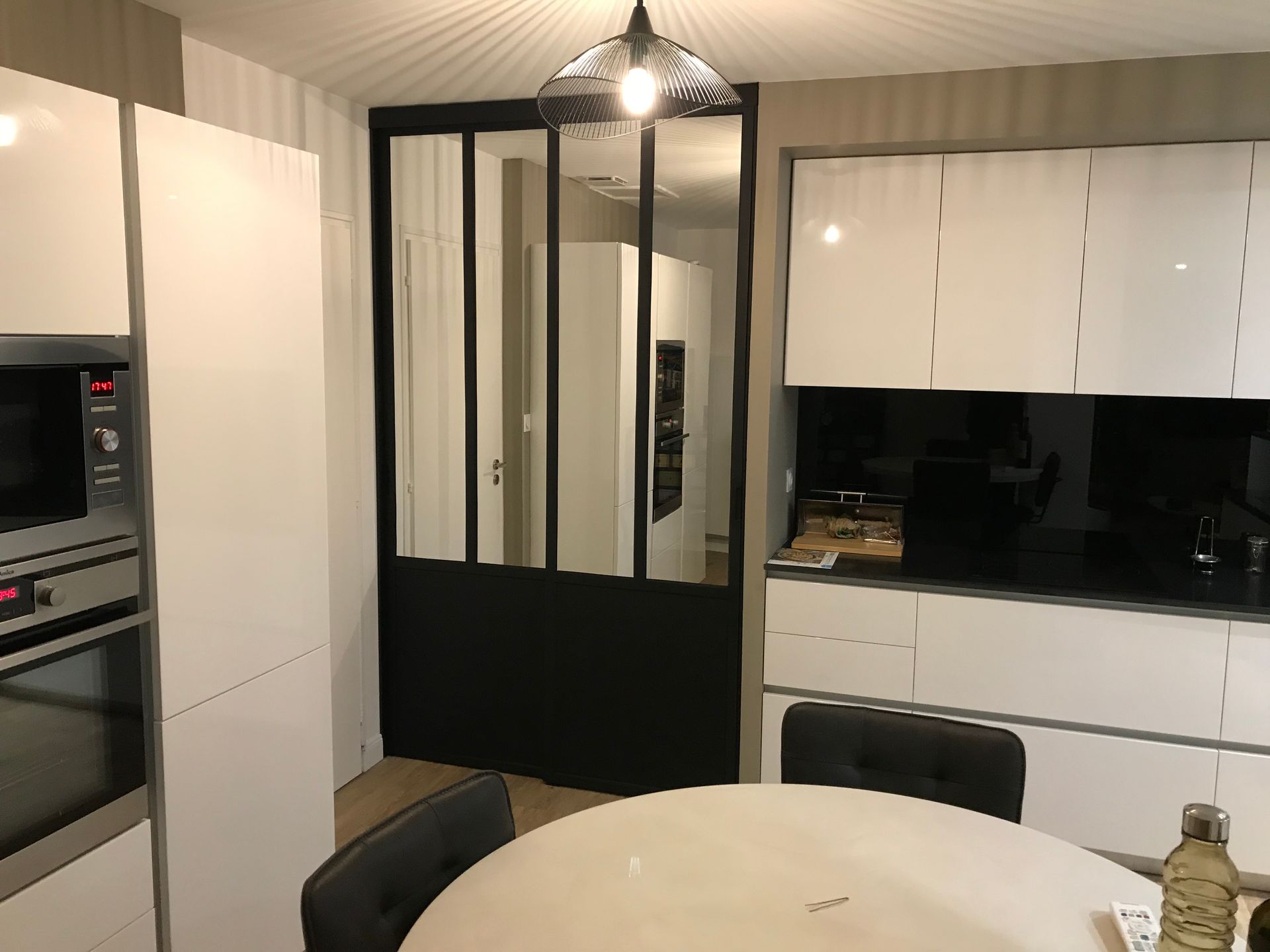 Porte verrière pour placard effet miroir RB Projet Métal