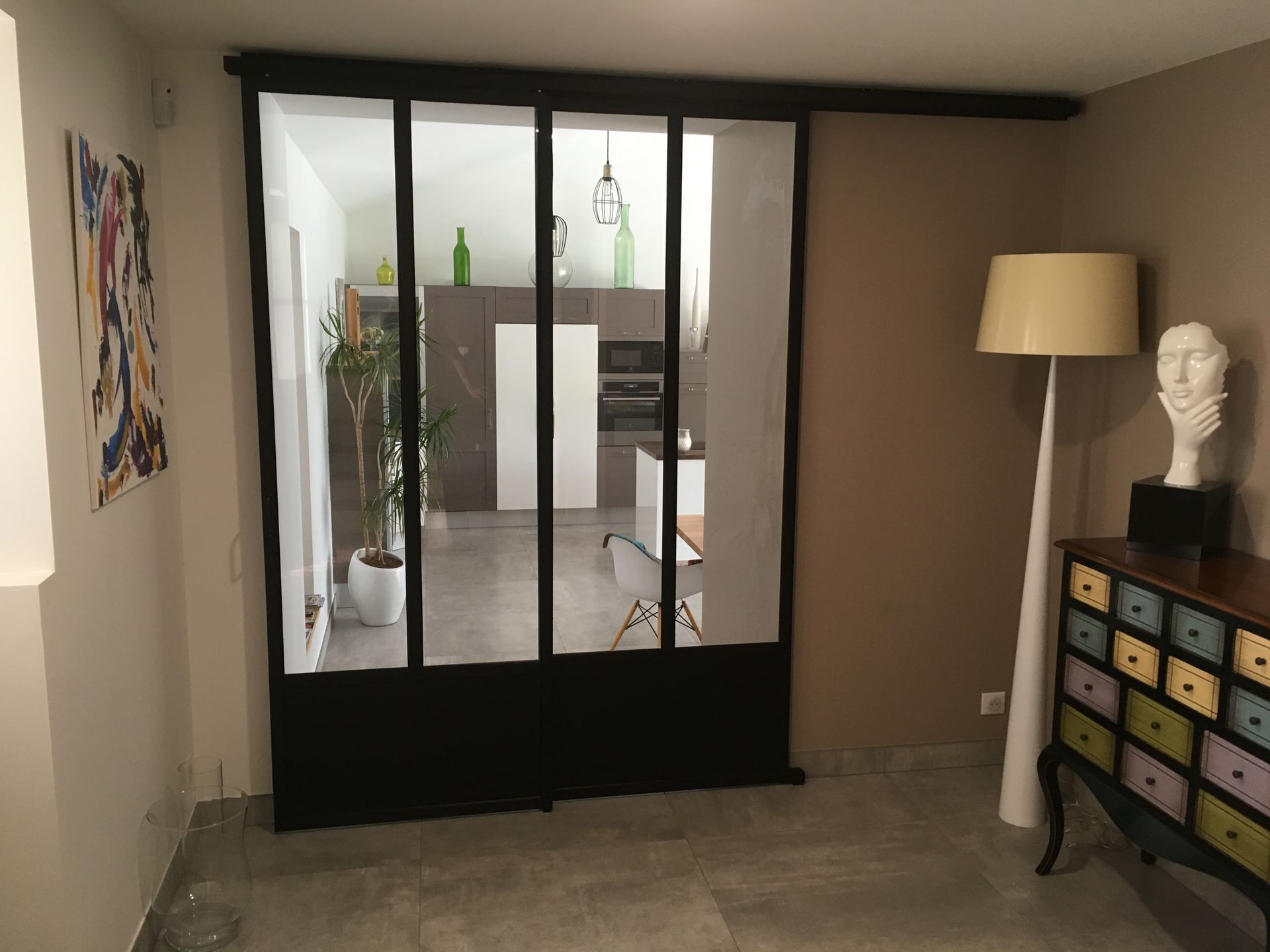 Porte verrière hall d'entrée RB Projet Métal