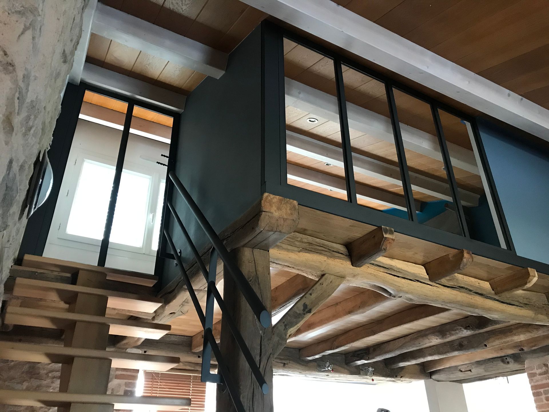 Verrière et porte en mezzanine RB Projet Métal