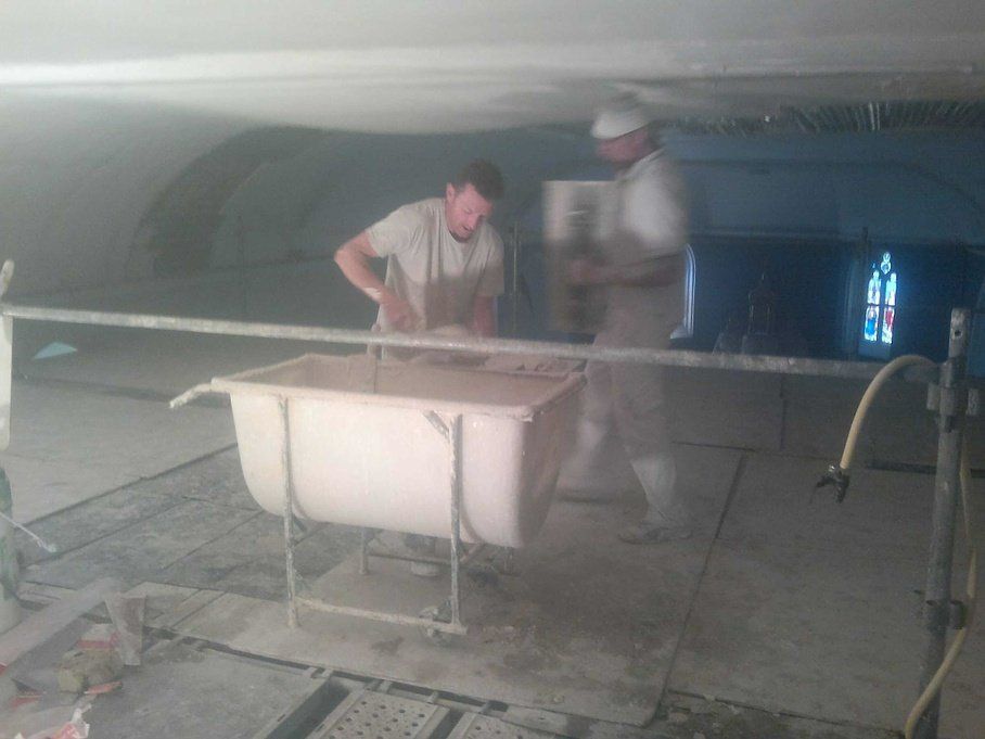 David sur un chantier de la Plâtrerie Chalossaise à Donzacq
