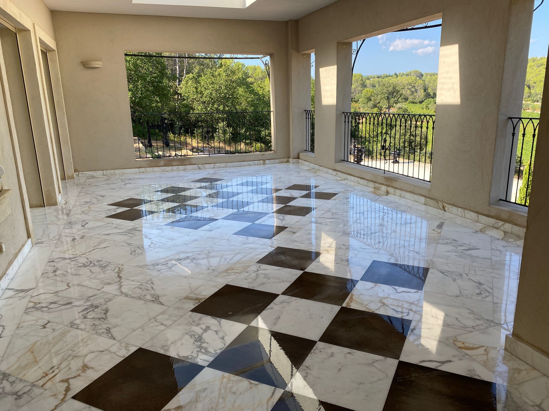 Dallage marbre villa Nice