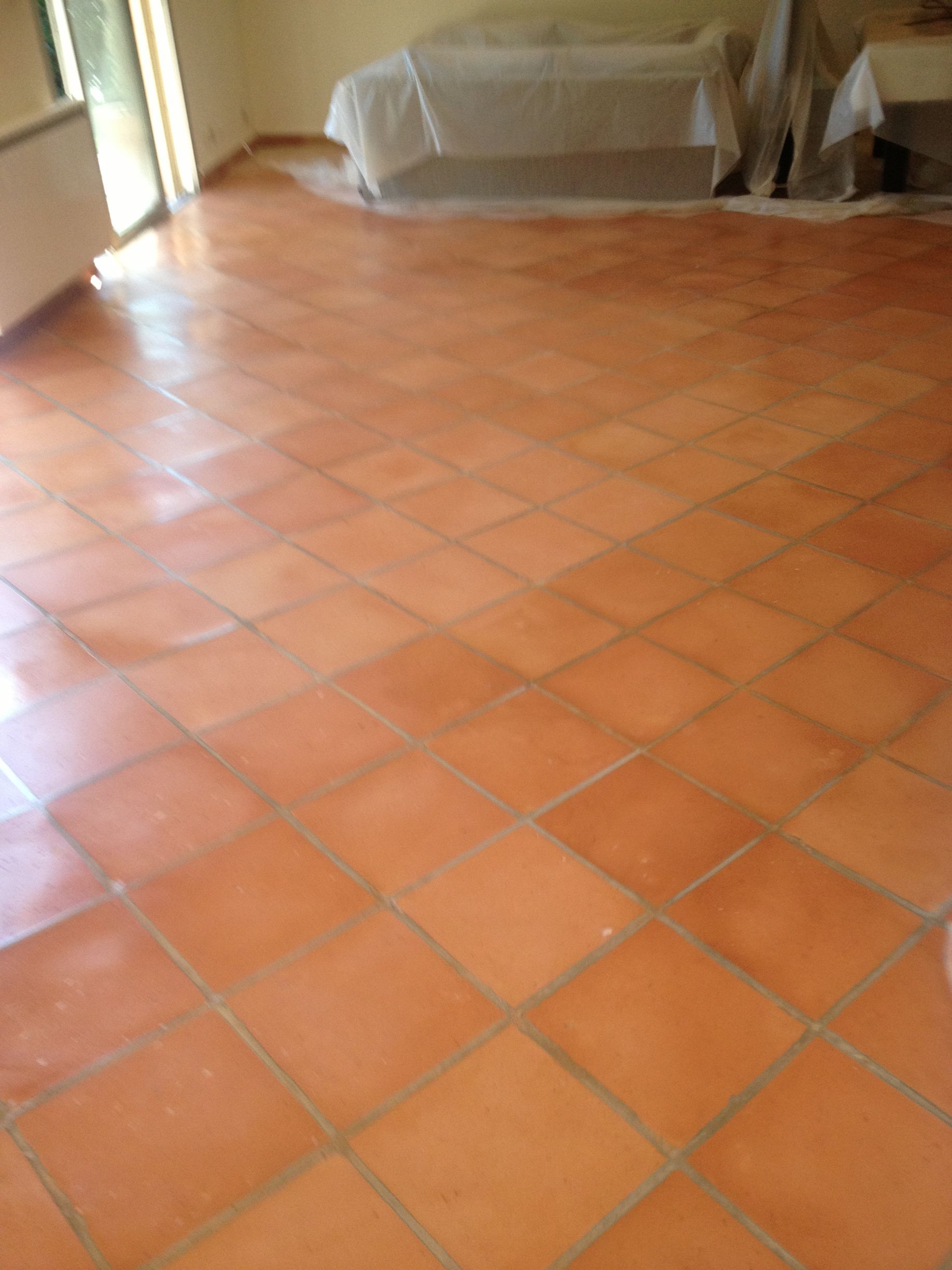 Ponçage carrellage terre cuite