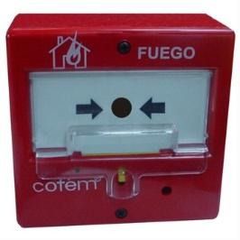 Una alarma de incendio roja que dice 