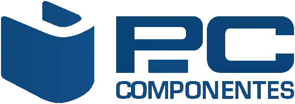 Un logotipo azul y blanco para componentes de PC.