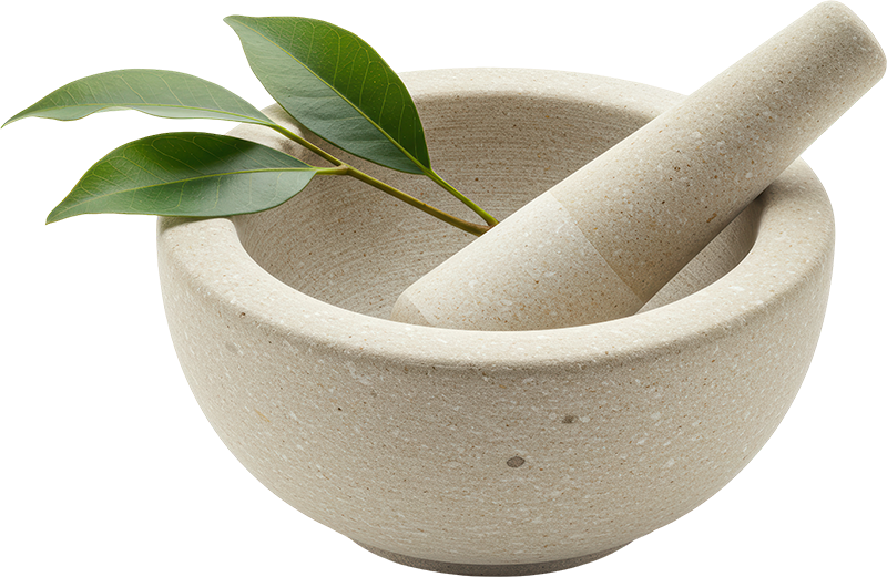 Grauer Mörser aus Stein