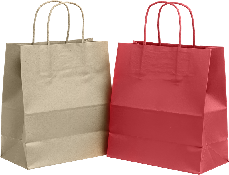 zwei Einkaufstaschen aus Papier