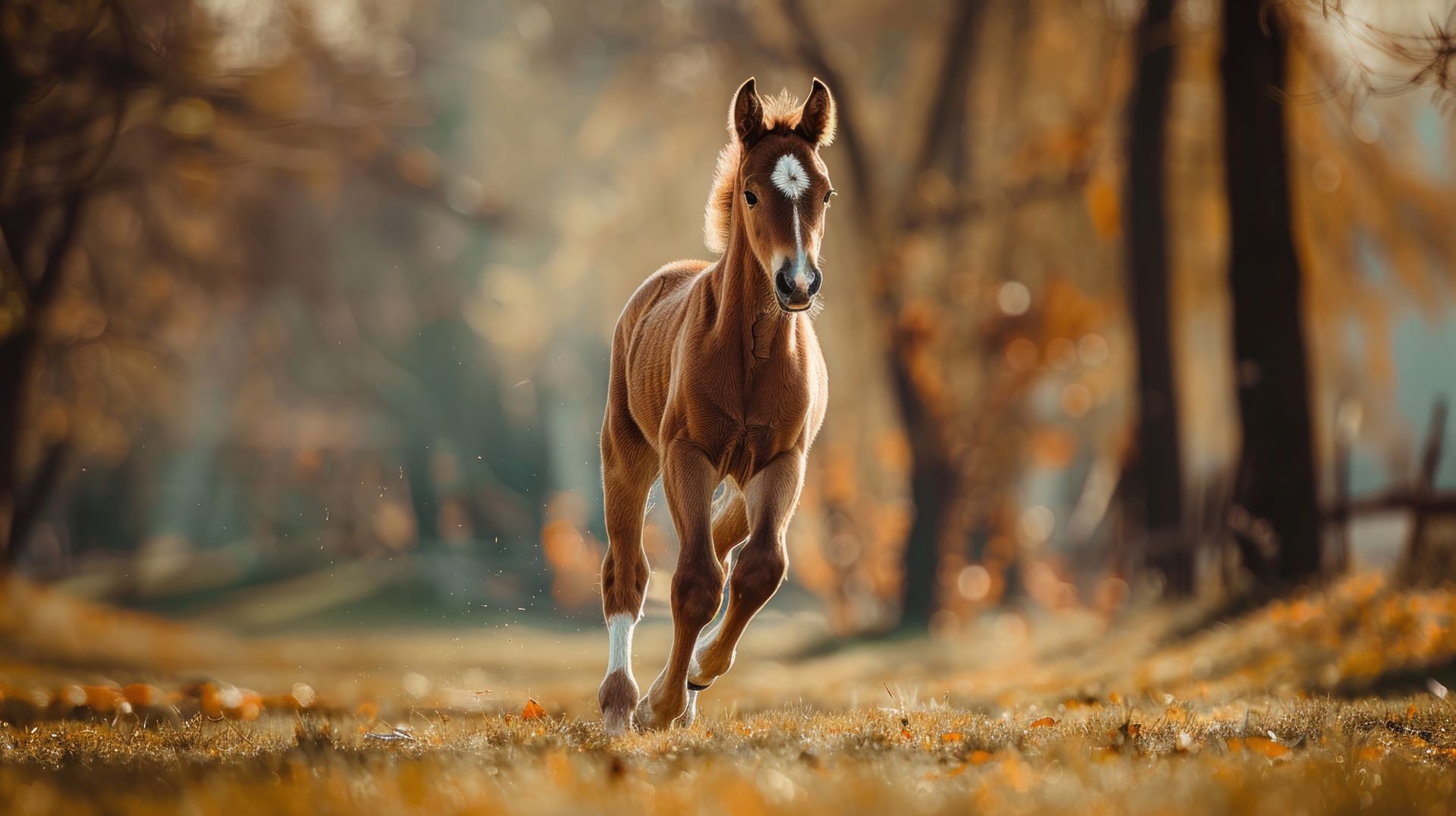 Un poulain qui gambade