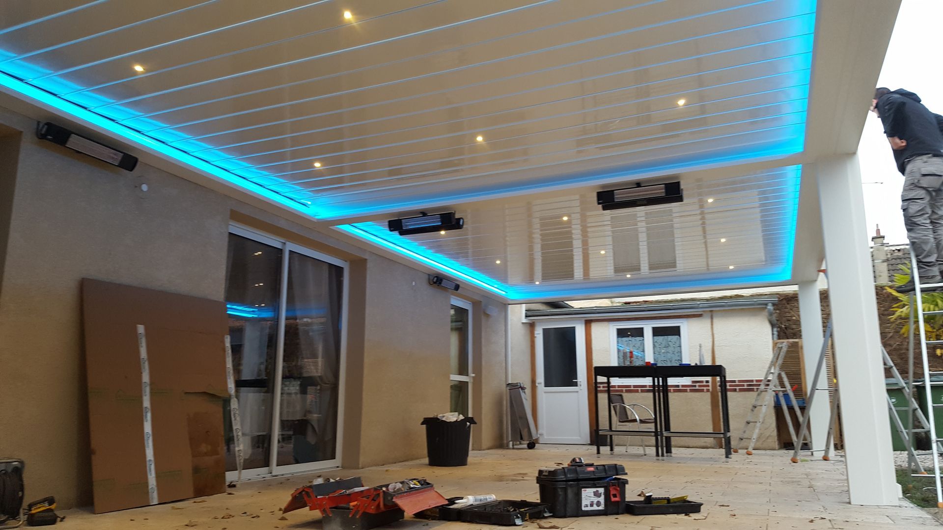 Installation d'une pergola pour restaurant