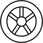 Pneu vu de face