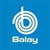 El logotipo de Balay es un remolino blanco sobre un fondo azul.