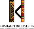 A logo for kushann industries where creativity meets craft