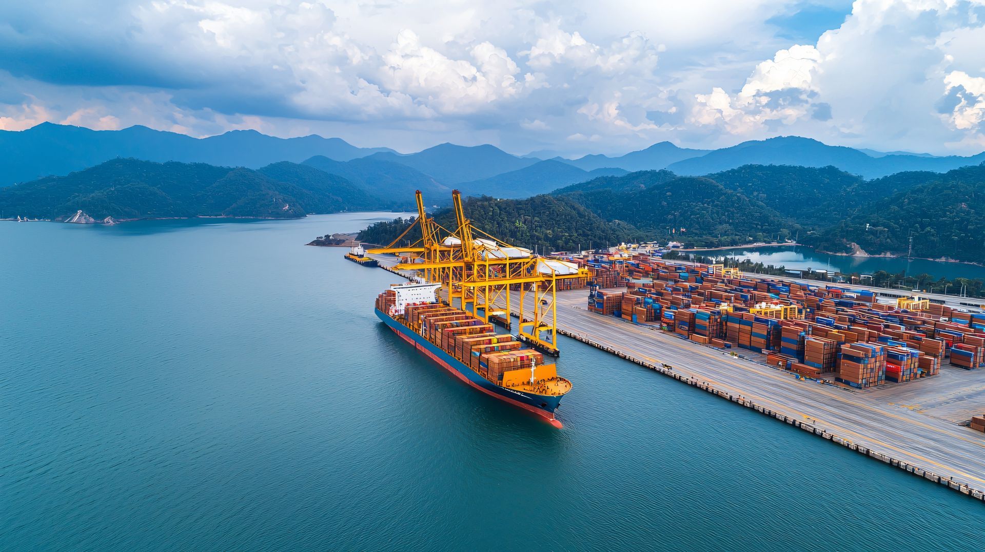 Cargo dans le port de La Réunion