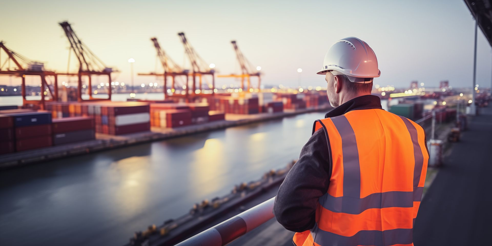 Agent de douane dans un port