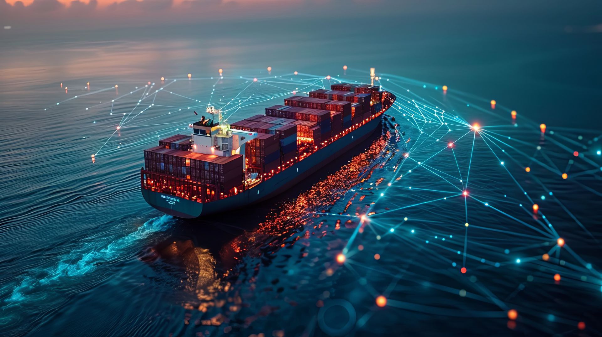 Un cargo en mer