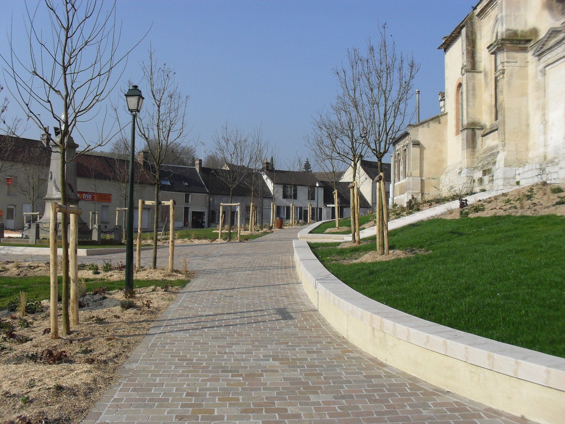 Allée pavée pour piétons