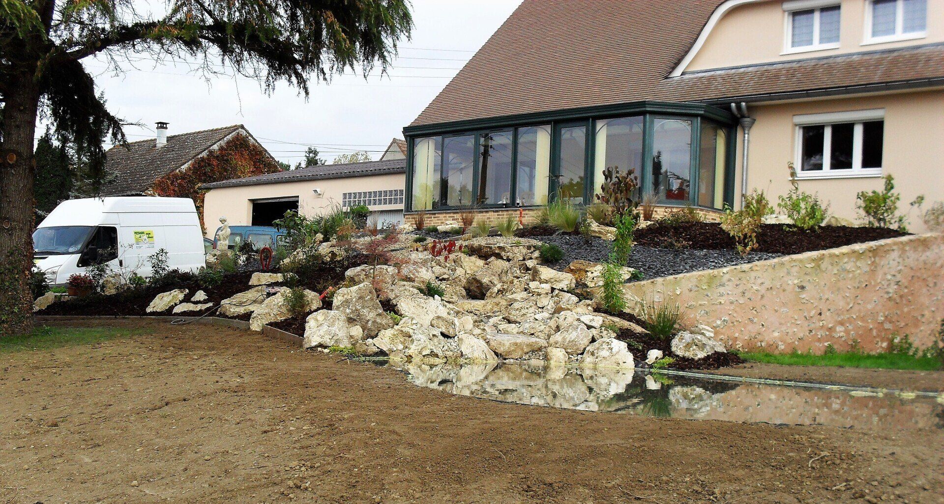 Talus paysager en pierres