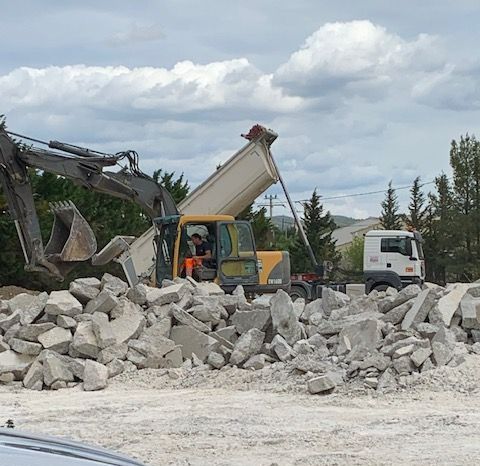 Démolition en cours