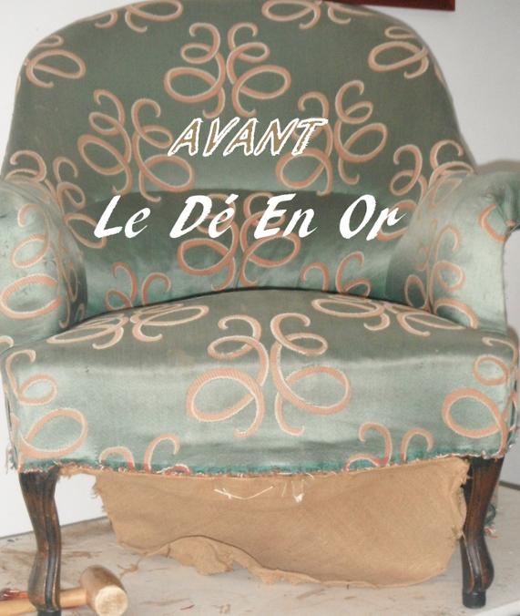 Le Dé en Or tapissier près de Brest, avant réfection.