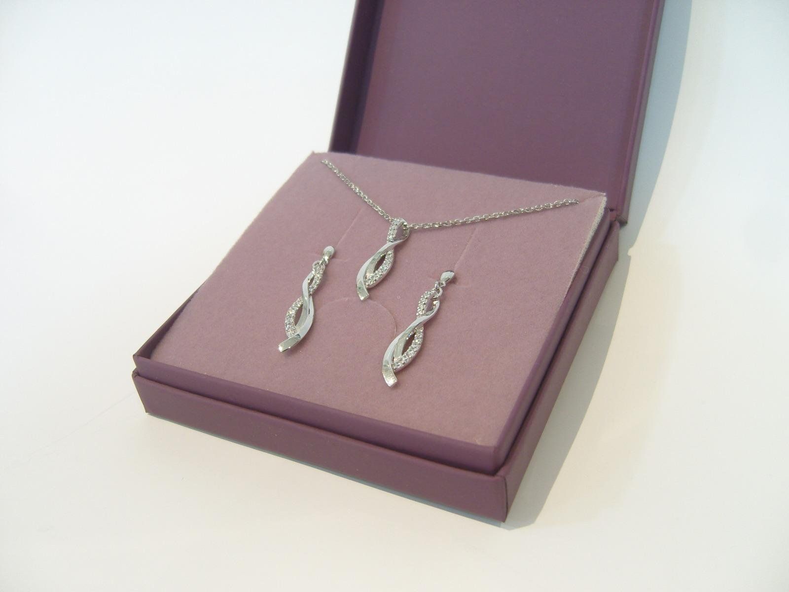 Parure argent oxydes de zirconium