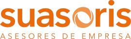 Logo taronja de Suasoris amb el text &ldquo;ASSESSORS D'EMPRESA&rdquo; en gris clar