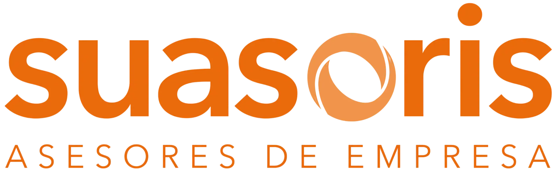 Suasoris logo in orange with the words “ASESORES DE EMPRESA” below it