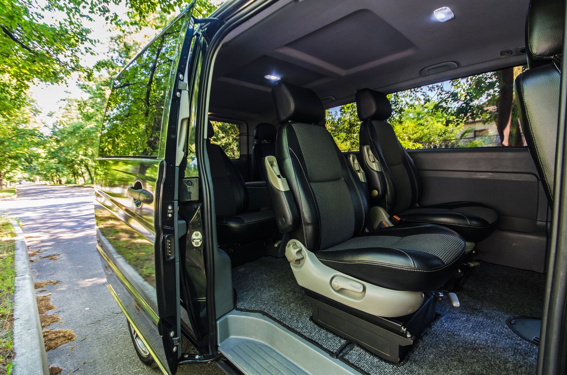 Intérieur confortable d'un taxi conventionné