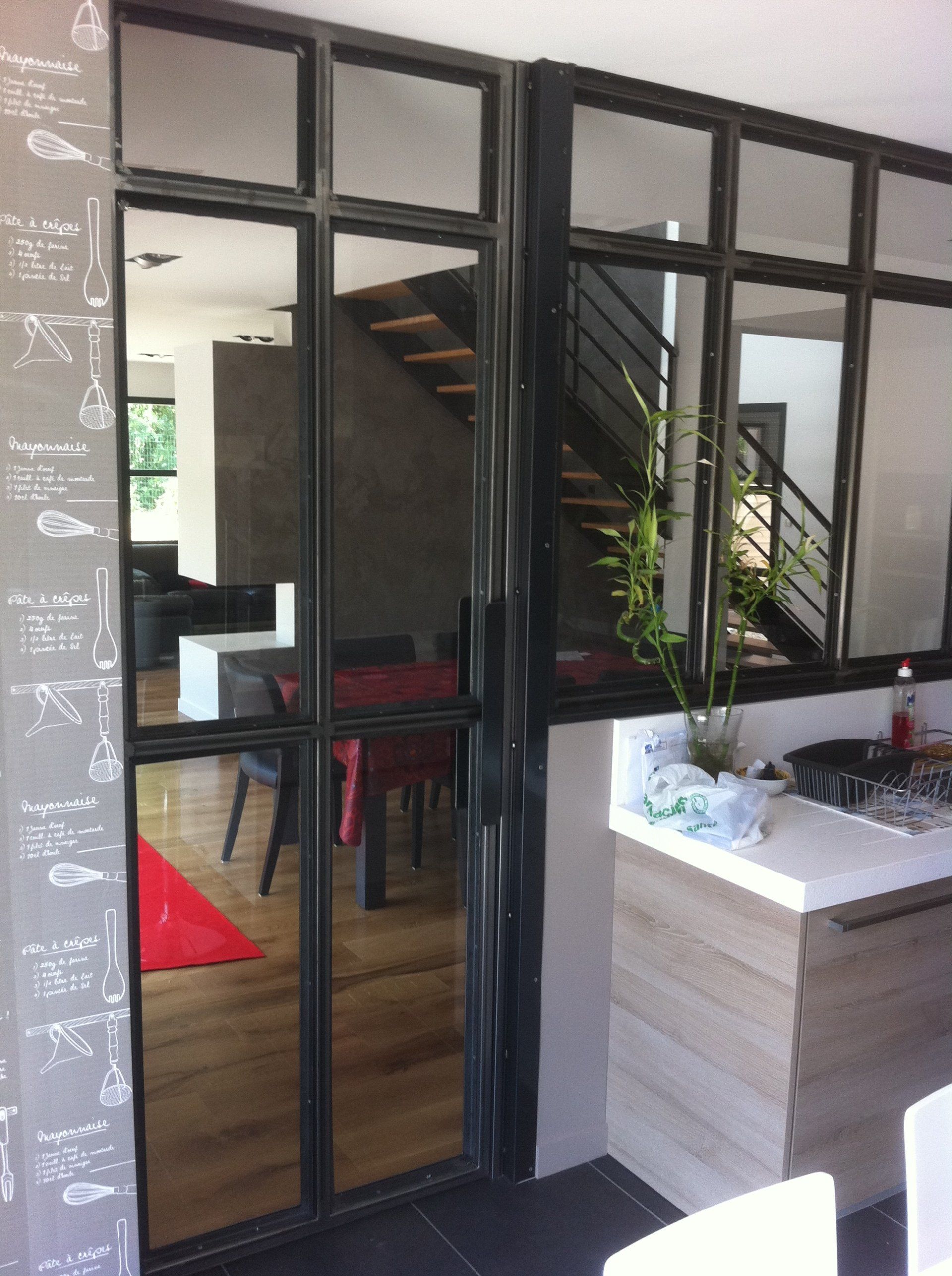 Porte vitrée et verrière