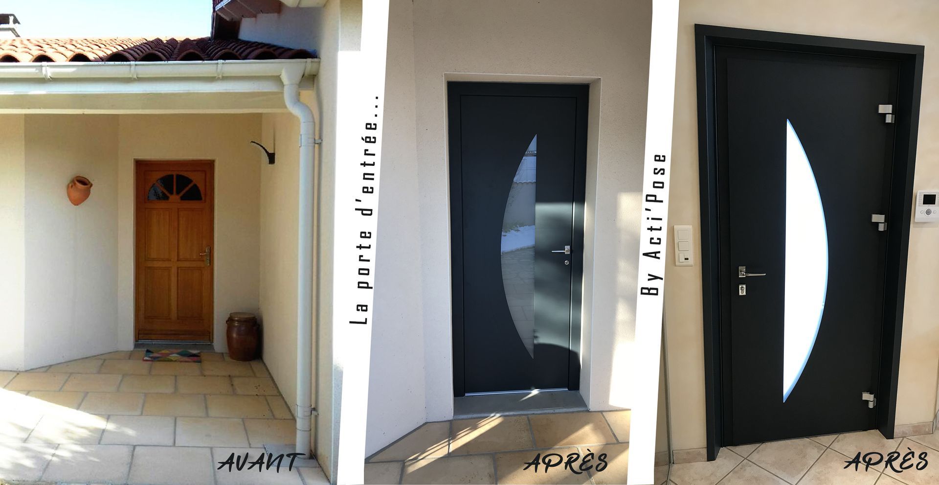 Plusieurs réalisations de portes d'entrées