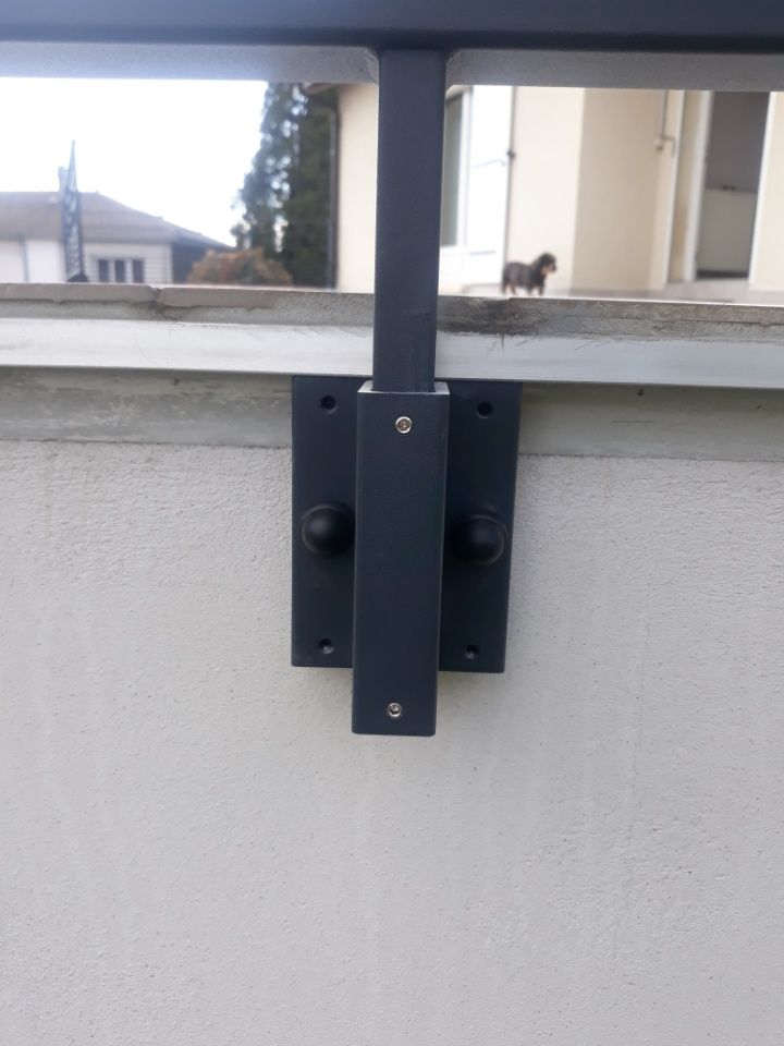 Structure de garde-corps vu de près