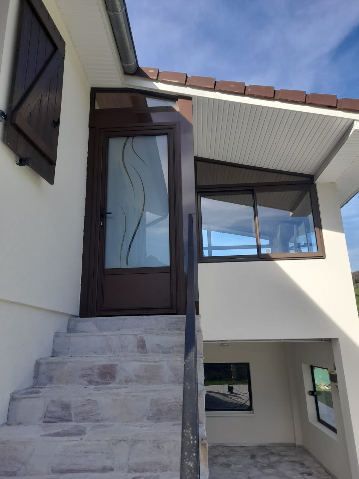Porte d'entrée vitrée personnalisée