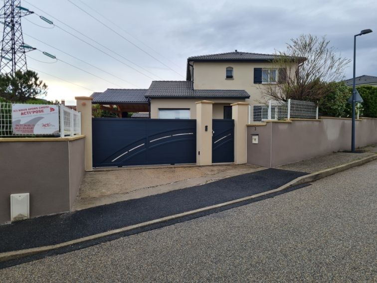 Portail et portillon anthracite en aluminium