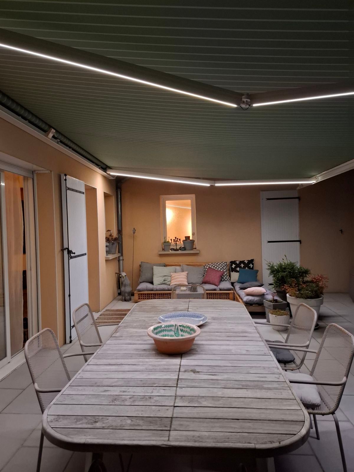 Store banne vert sur terrasse 3