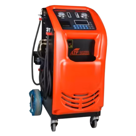 Un conjunto de transmisión metálica para vehículos que incluye un eje de engranajes escalonados y componentes de una unidad de control hidráulico.