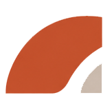 Abstract orange and beige curved shapes on a white background