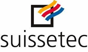 Das Swisstec-Logo ist ein farbenfrohes Logo mit einem Häkchen in einem Quadrat.