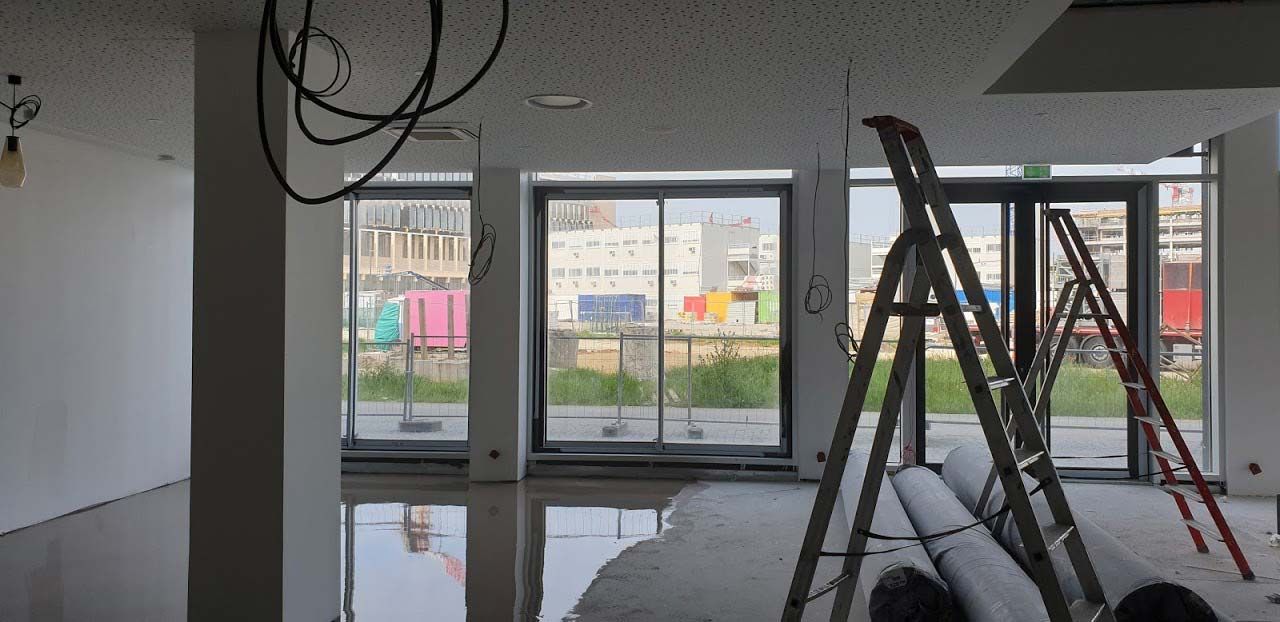 Salle en cours de travaux