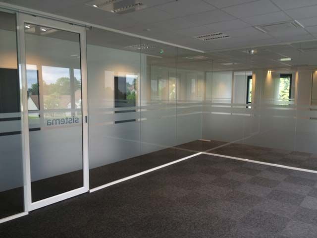 Cloison vitrée avec opacité